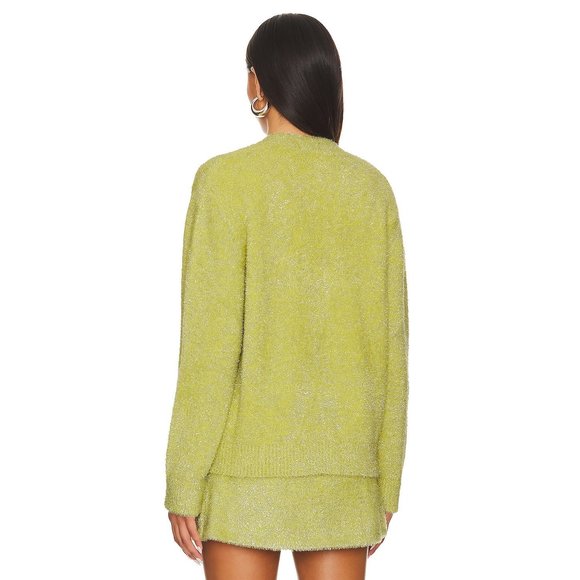 New JoosTricot Cardigan in Chartreuse green pistachio sparkle sweater
